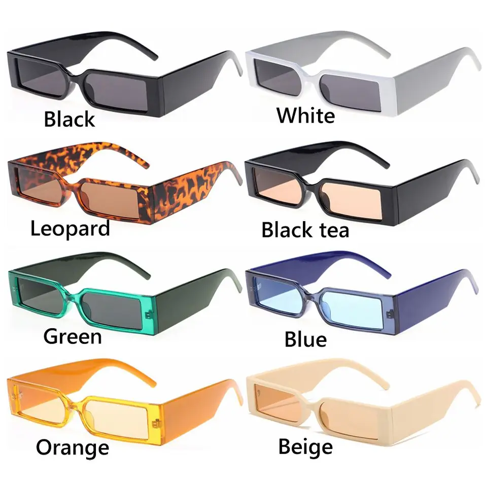 Uomo Sovradimensionato Rétro Hip Hop Rapper Stile Lenti - Foto 7