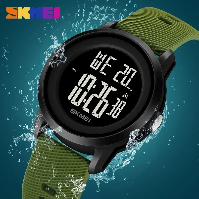SKMEI 2218 Luxury Alarm Digital Watches for Women Men Waterproof Sports LED Display Mens Womens Wristwatches 1893 Relojes Mujer
