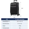 Platinum Elite Softside Expandable Carry on Luggage, 8 Wheel Spinner Suitcase, USB Port, Suiter, Men and Women, True Navy Blue 6