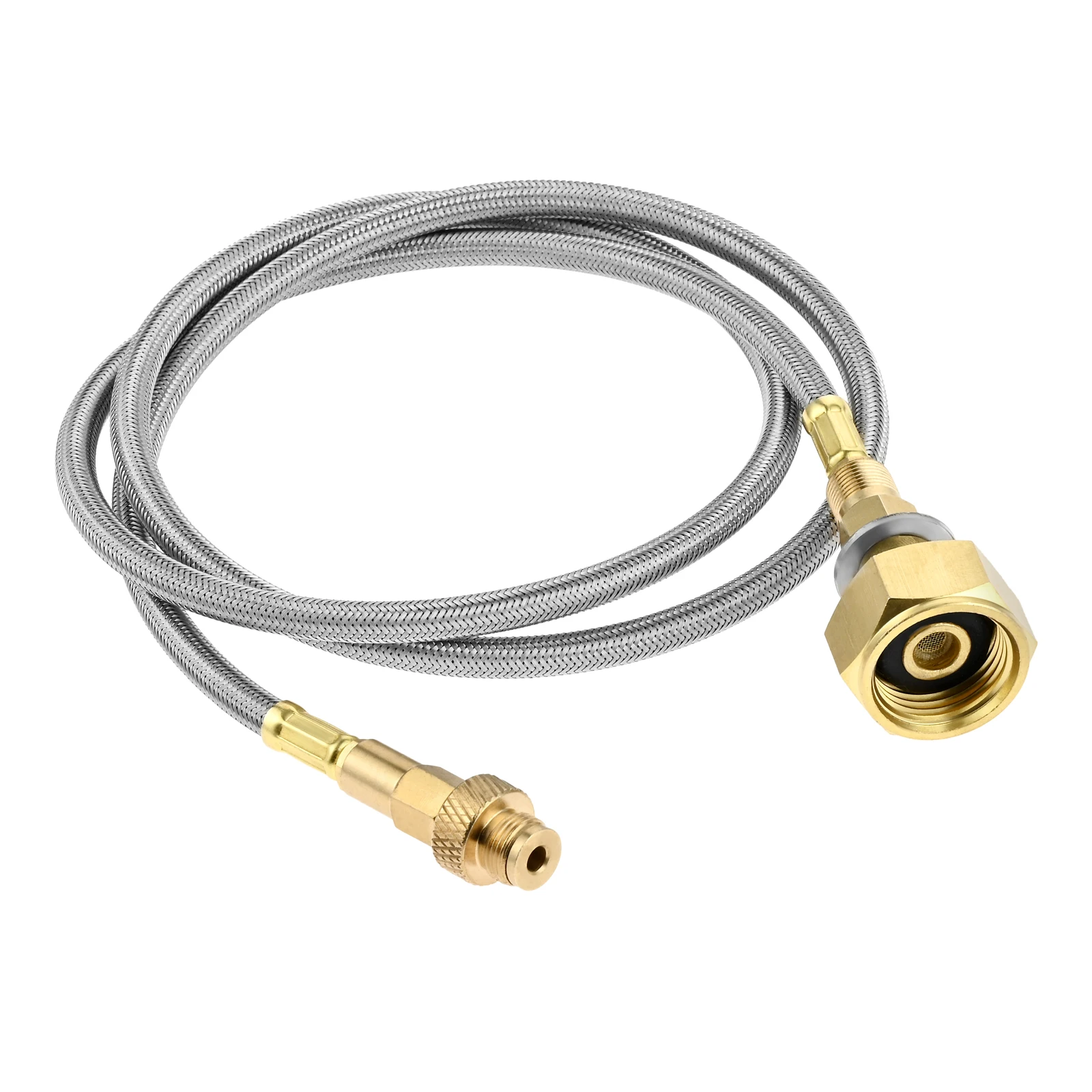 Outdoor Gas Stove Air Hose 1M Flat Air Connector to connect Gas Tank to Inflate OD can European Bottle Camping Cooking Kit