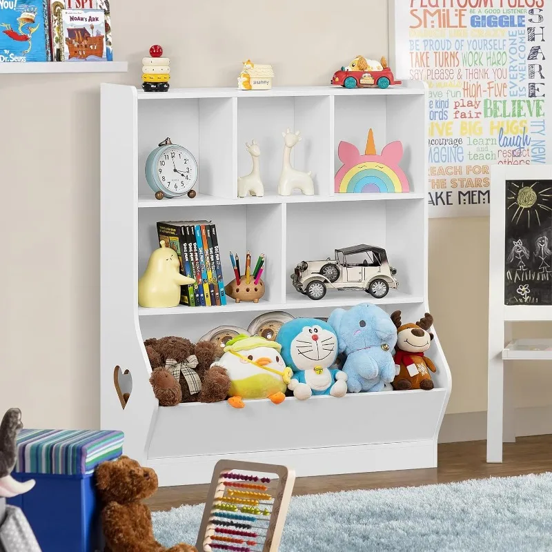 Lerliuo Kids Toy Storage Organizer, Children Small Bookcase and