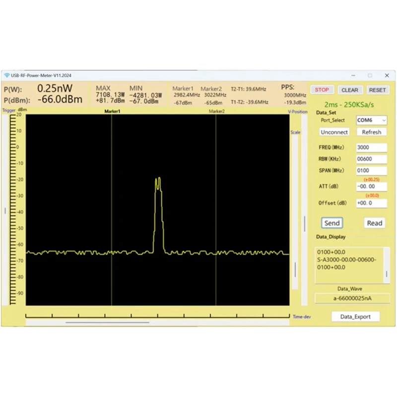 N-Type RF Power Meter V11 TYPE-C Communication Power Detector 6GHZ Spectrum Analyzer EMC Detection
