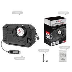 Portable Electric Mini Air Pump Tire Inflator and Compressor (Black)