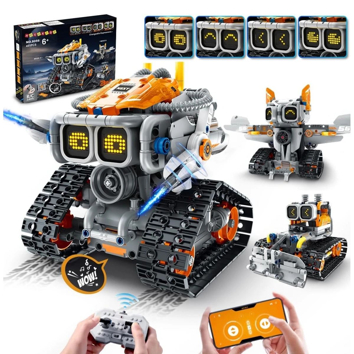 Robot Da Costruzione 5 In 1 Telecomandato E App | Set 693 Pezzi Per Bambini 8-14 Anni - 3