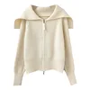 Winter Women's Casual Fashion New Long Solid Color Cotton Sweater 1