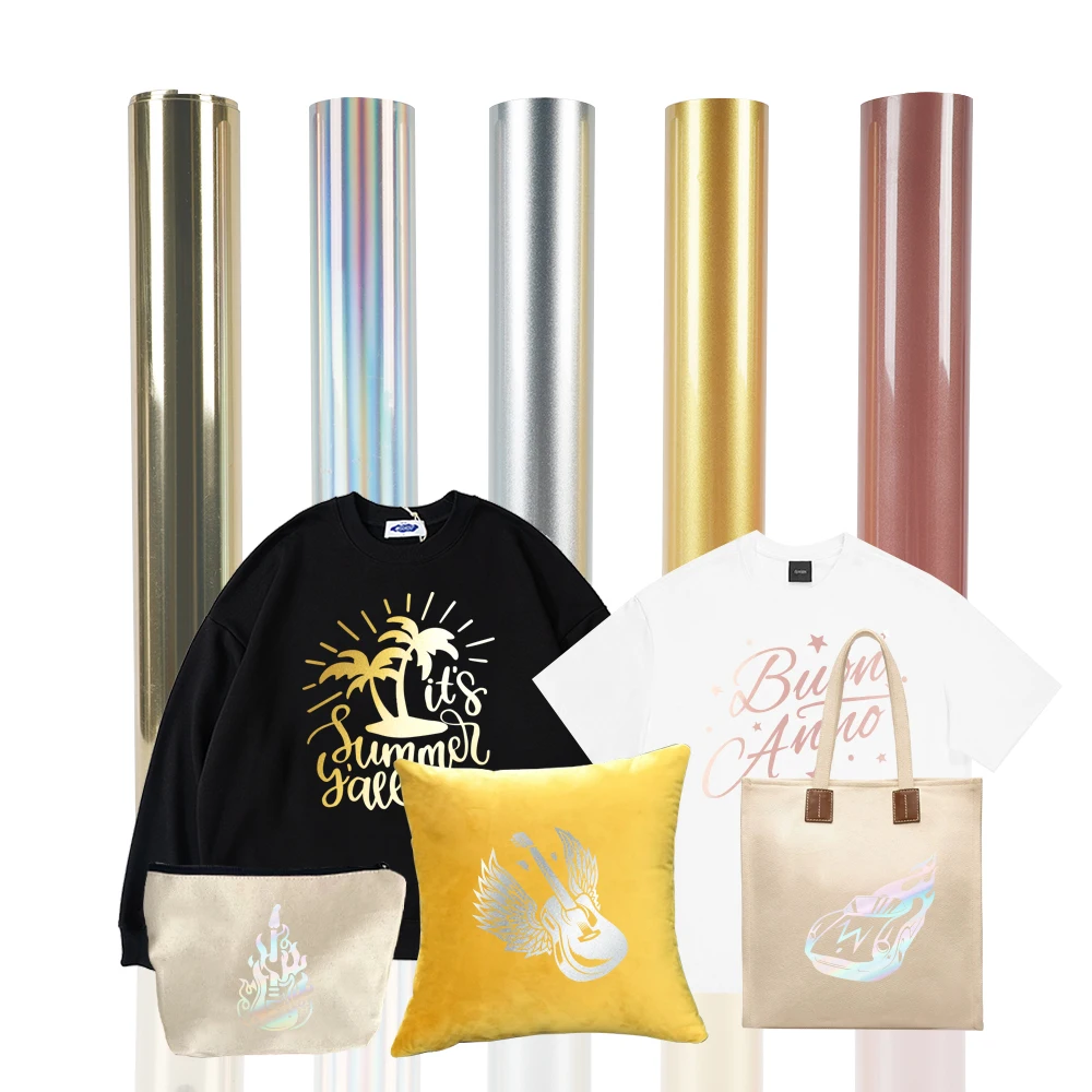 Heat transfer vinyl soft metal HTV roll, 12 inch x 20 foot PU vinyl T-shirt, elastic HTV full cutting machine, easy to cut