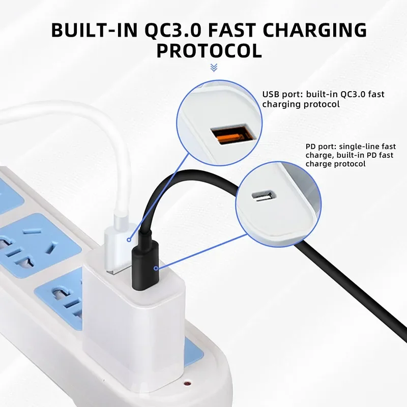 30W Charging Plug Gallium Nitride Charger USB PD Port Type-C Cable For DJI Mini 3 3Pro / Mini 4 Pro Drone Accessories Drone Charger