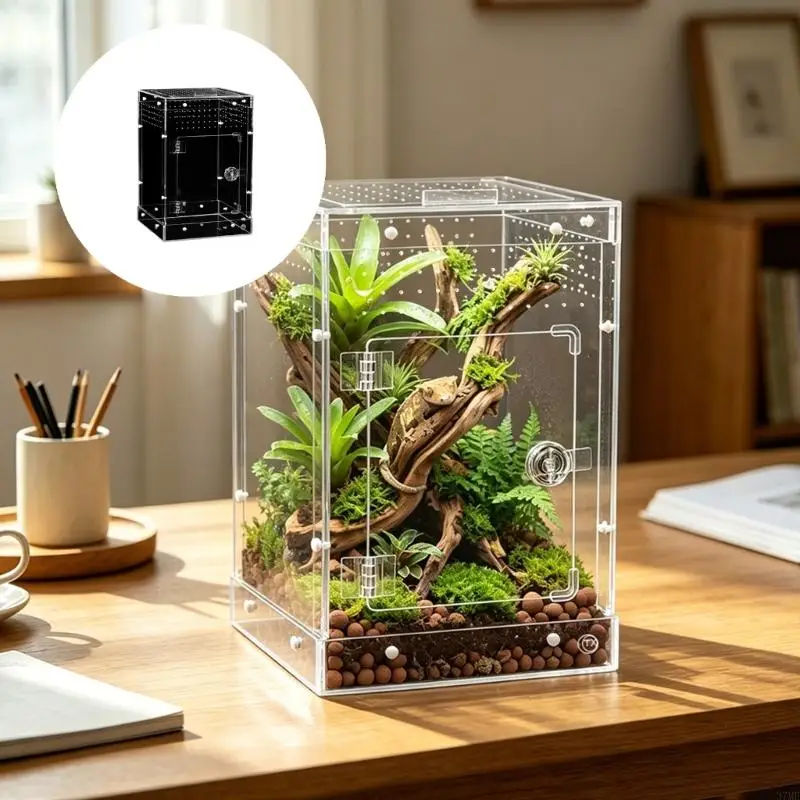 Large Clear Acrylic Reptile Terrarium 1