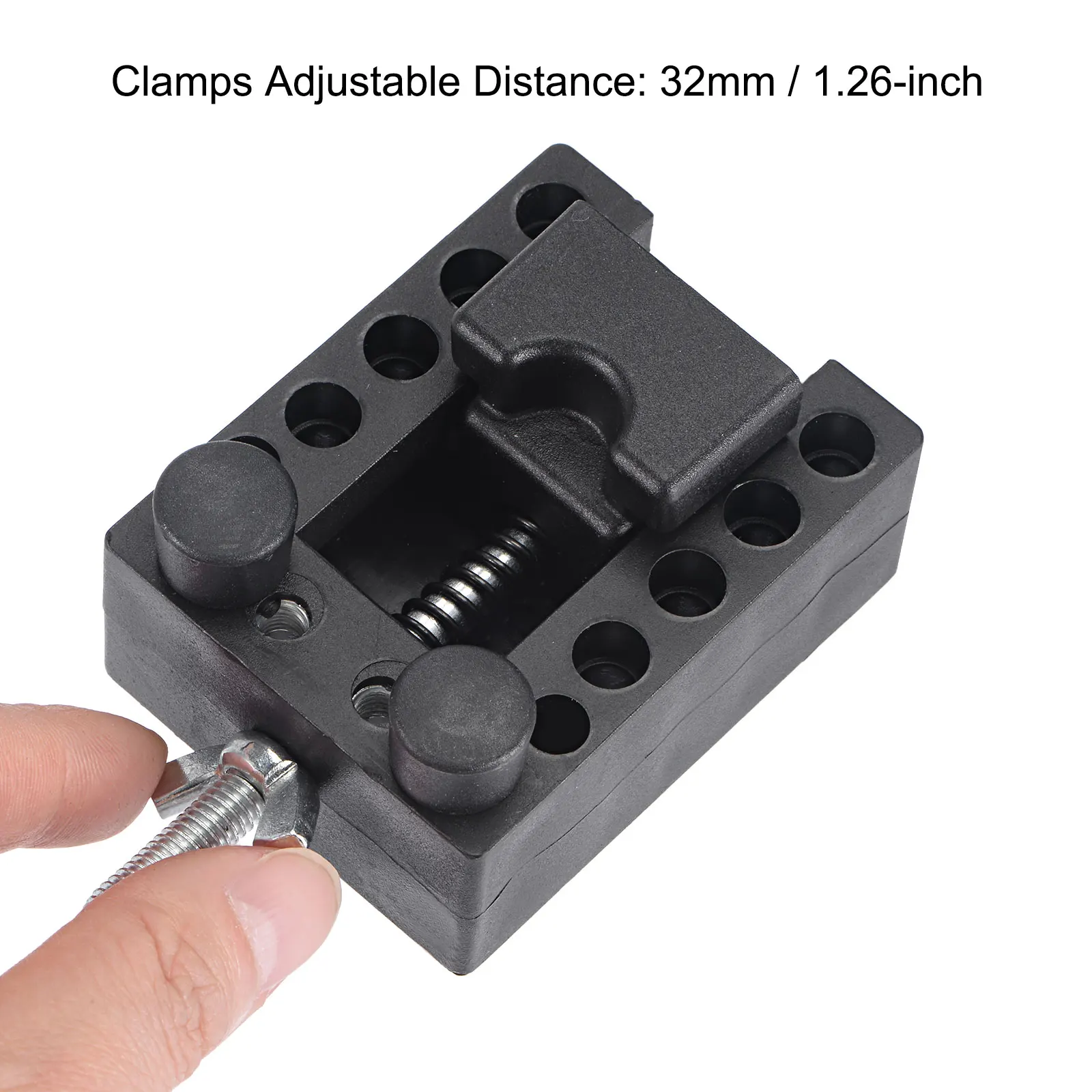 uxcell Watch Back Case Cover Remover Holder Plastic Column Adjustable 32mm PE Black