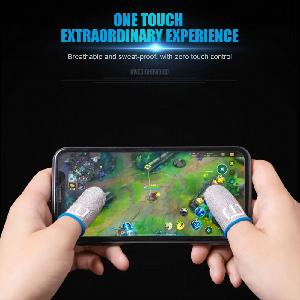 1Pair Finger Glove Fingertips Cot Anti-slip Gaming Touchscreen Finger Cover Thumb Finger Sleeves  for PUBG Mobile Game