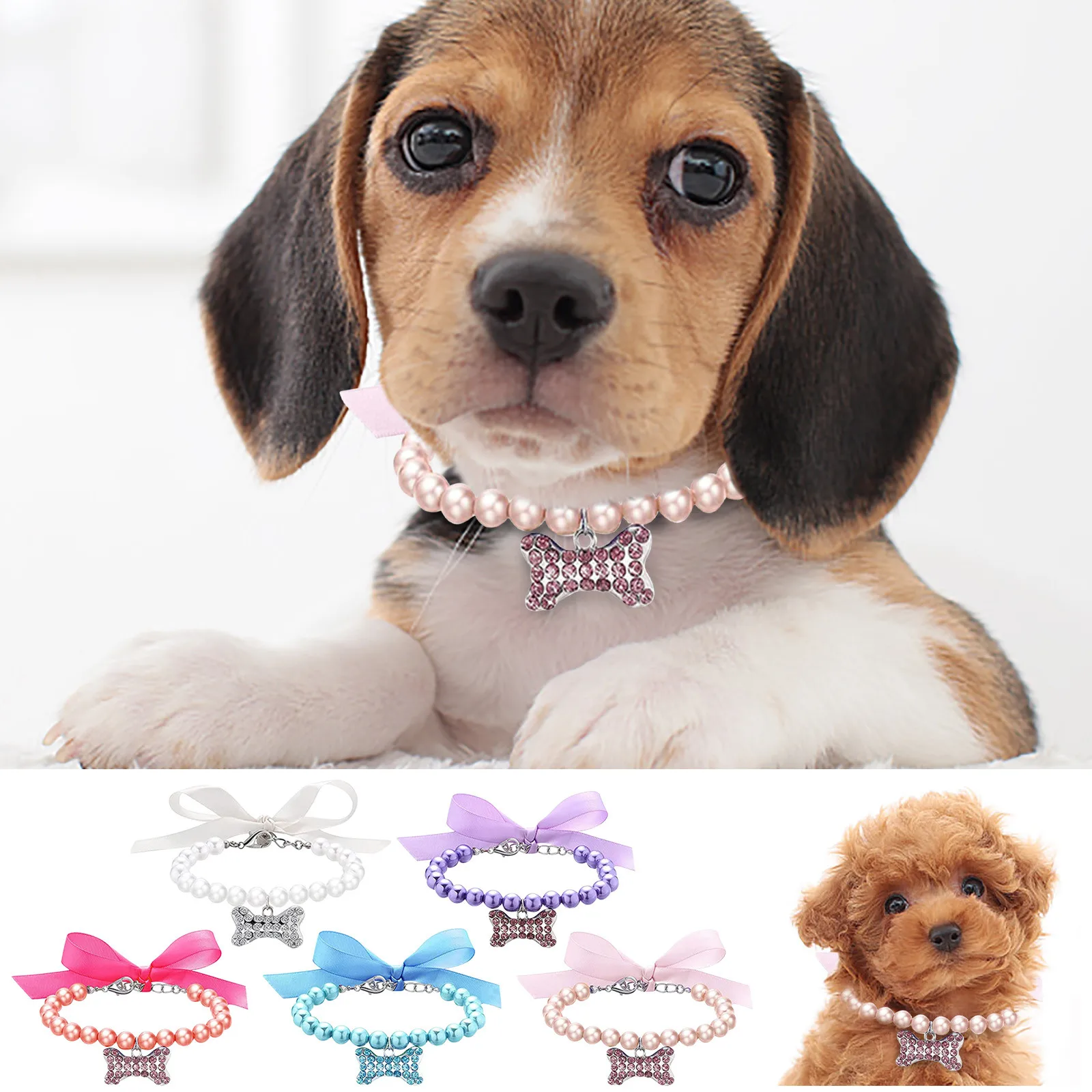 Mini Frozen Berry Pearl [Small Dog/Cat Bead Collar] – Hypnotic Dog