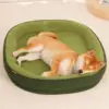 Corduroy Dog Bed Removable Washable Dogs Mat Winter Thickened Warmth Dogs Pad Soft Plush Anti-slip Pet Sofa Bed Dog Accessories 2