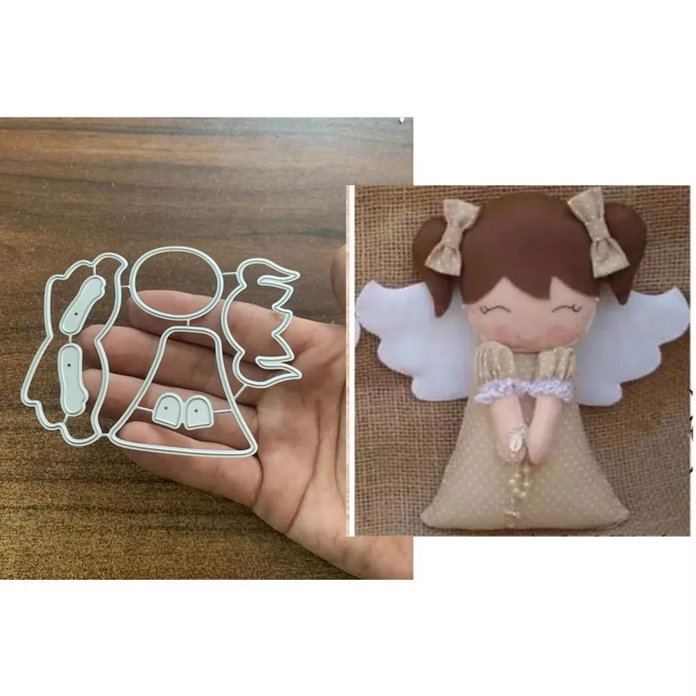 DIY Scrapbooking 엠보싱 카드 수제 크리스마스 공예에 대 한 1PC 천사 소녀 금속 절단 다이