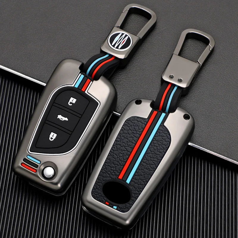 아연 합금 자동차 키 커버 케이스, 도요타 Auris Corolla Avensis Verso Yaris Aygo Scion TC IM 2015-16 Camry RAV4 자동차 액세서리