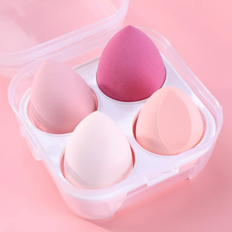 4pcs of  beauty eggs without sticking powder sponge powder puff makeup egg air cushion dry and wet dual-use makeup tools 2