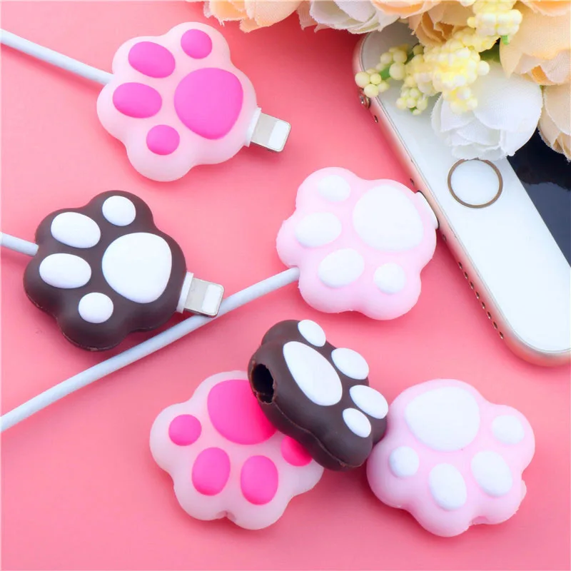 Cable Protector Cat Paws Charger Protector Cable Winder Organizer Data Line Cord Protective Cover For iPhone cable protector cable wire protector cable organizer charger protective cover charger protector charger protective case