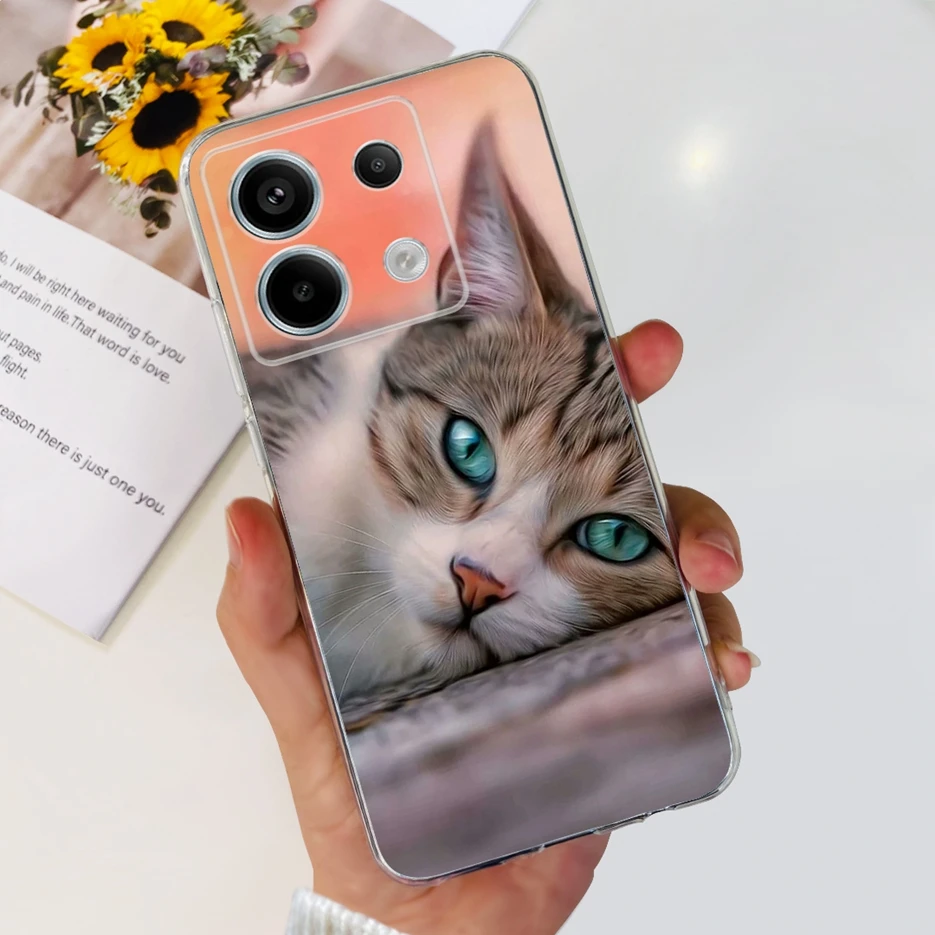 Cute Cat Butterfly Painted Soft Silicone Phone Case
