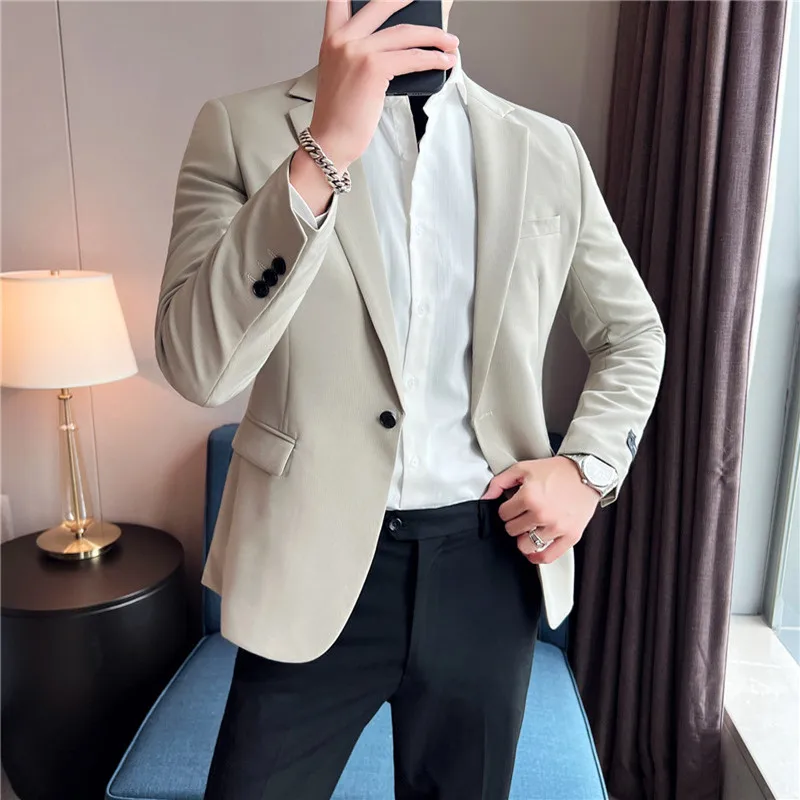 Autumn New British Style Business Casual Suit Jacket Mens Fashion High  Sense Face Slim Fit Blazers Wedding Party Tuxedo Blazer - Suit Jackets -  AliExpress