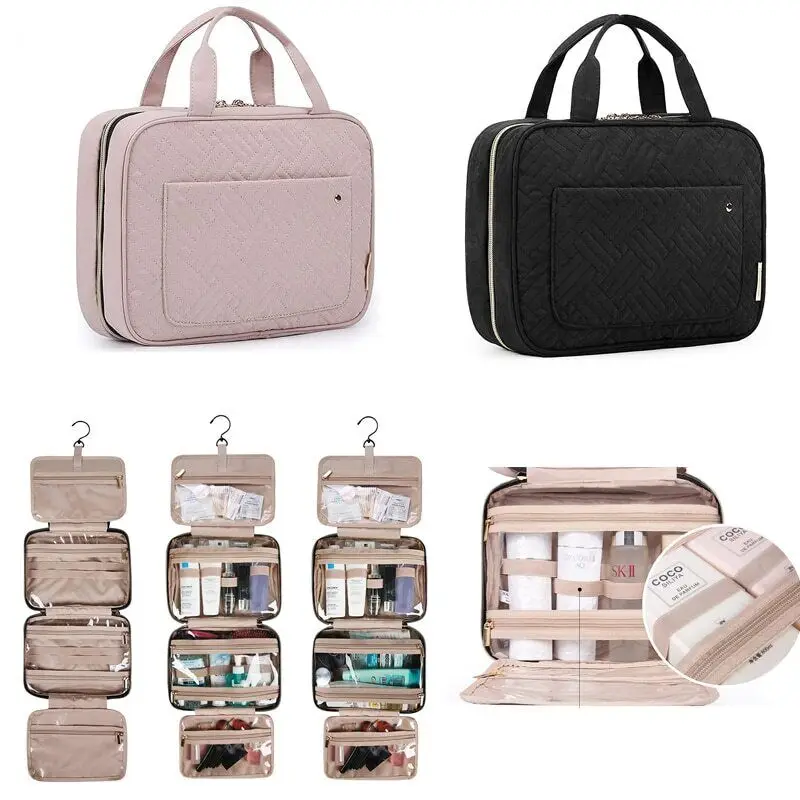 

High Quality Makeup Bag Cosmetic Bag Waterproof Toiletries Wash Storage Bags Portable Large Capacity Travel Portable Folding