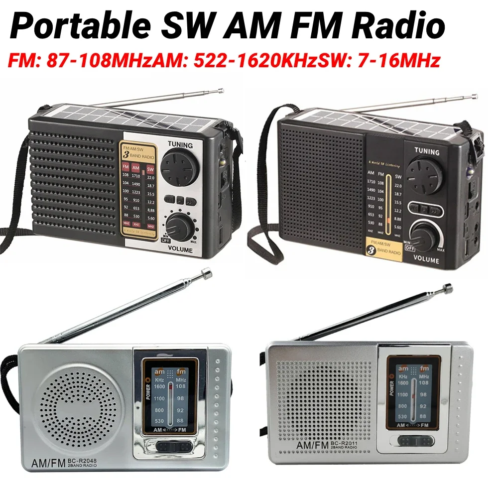 Portable-Radio-SW-AM-FM-Radio-Solar-Emergency-Weather-Radio-Bluetooth ...