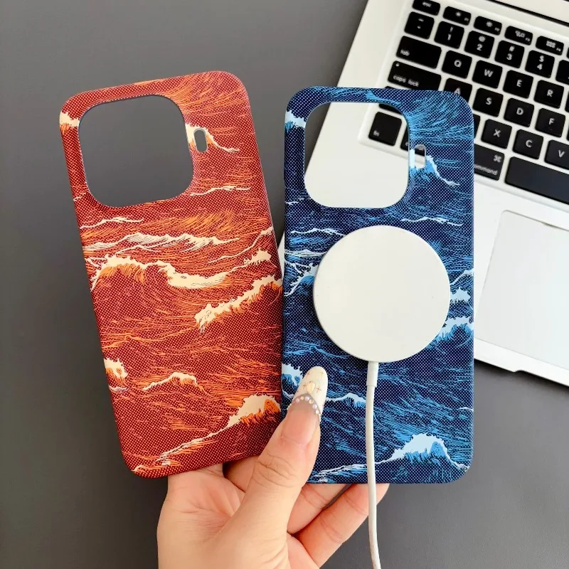 Stylish Shockproof Carbon Fiber Magnetic Case with Matte Finish