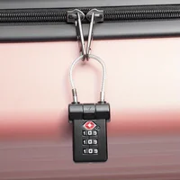Таможенный кодовый замок TSA для дорожного багажа, сменный черный замок с паролем, контрастный дизайн, 3-значный комбинированный замок — изображение 2