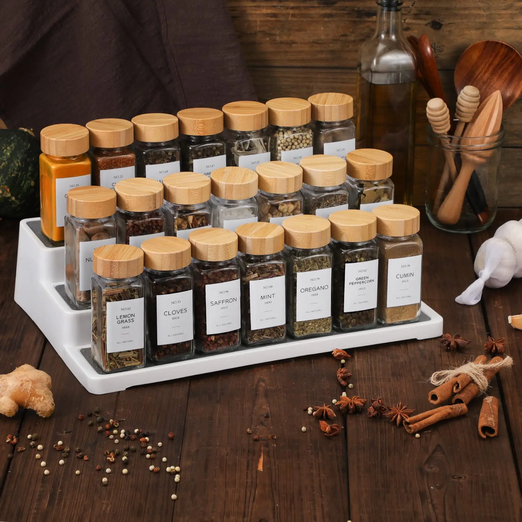 Spice Drawer Organization & Spice Jar Labels