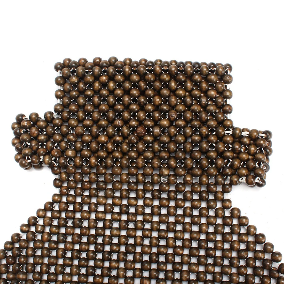 Holzperlen Autositzkissen - Atmungsaktive Massageauflage Für Auto & LKW - Kaffeefarben 43x42cm
