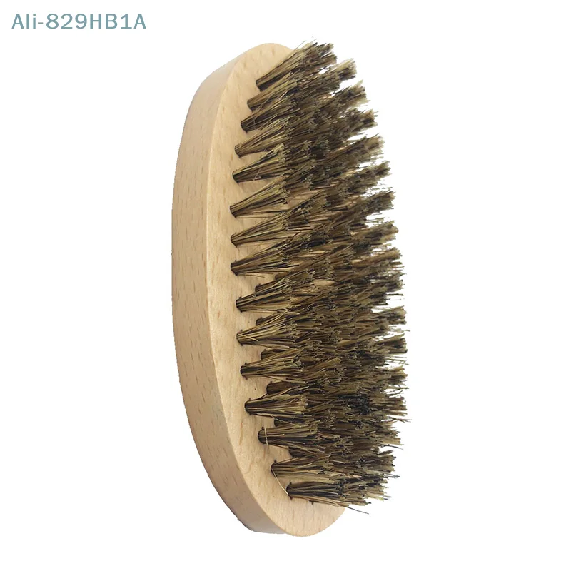 1PC Eco Friendly Boar Bristle Men\'s Shaving Brush Portable Barber Natural Beard Brush For Facial Cleaning Mustache Tools