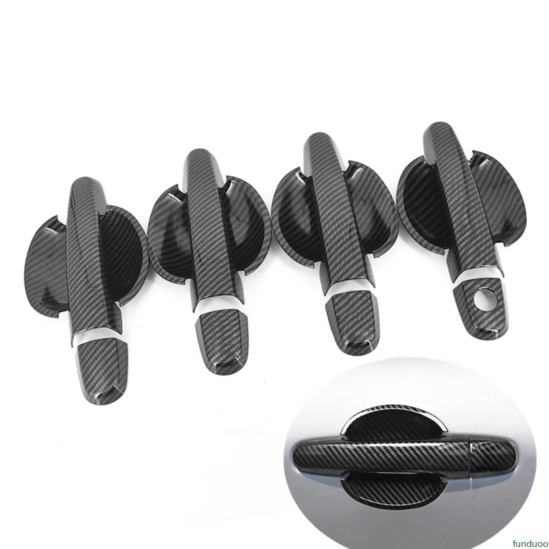 PIUGILH Scheibenwasser Rinne Abdeckung Für FIAT 500 2007-2025 - Carbon Optik Set