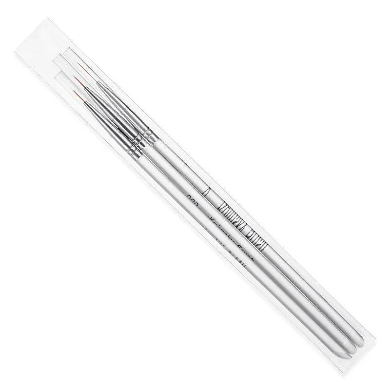 New 3Pcs Thin Stripe Line Nail Art Liner Painted Brush Drawing Pen DIY UV Gel Tips French Supplies Design Manicure Pinceau 6