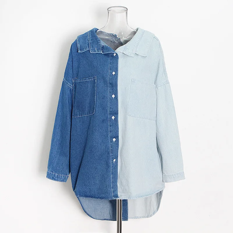 Color Block Denim Jacket - Image 4