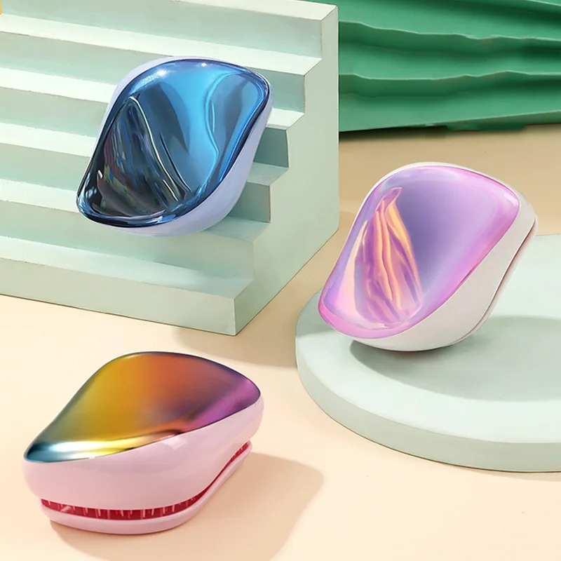 

Расческа с подушкой безопасности, портативная гладкая Массажная расческа с защитой от узлов, аксессуары для влажной и сухой завивки волос, расческа для волос