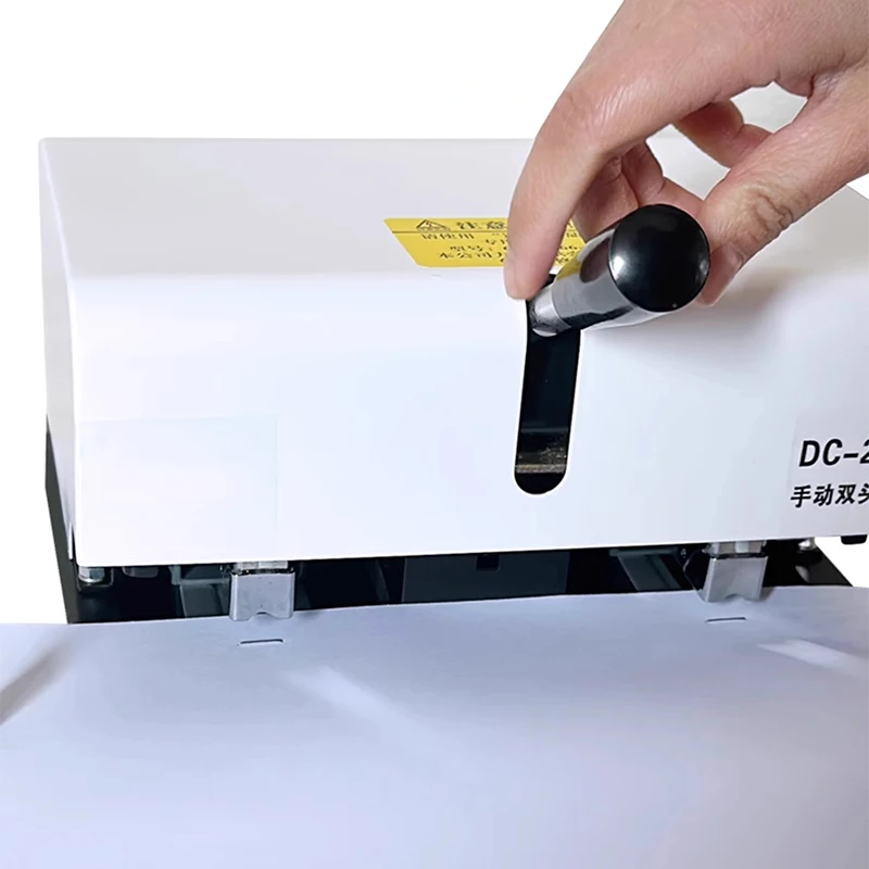 DC-202ST 수동 헤비듀티 더블헤드 스테이플러 범용 두꺼운 50페이지 A4 용지 스테이플러 아카이브 문서 표준 제본