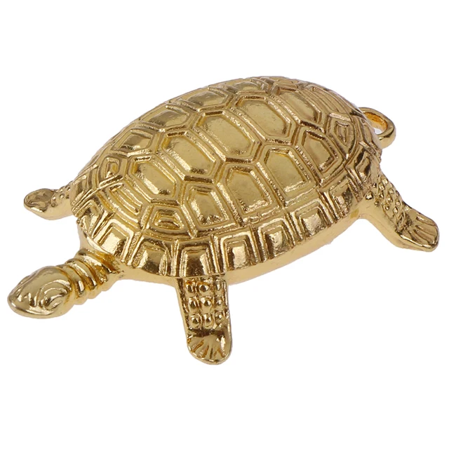 10 Pièces Feng Shui Or Argent Tortue Japonais Chanceux