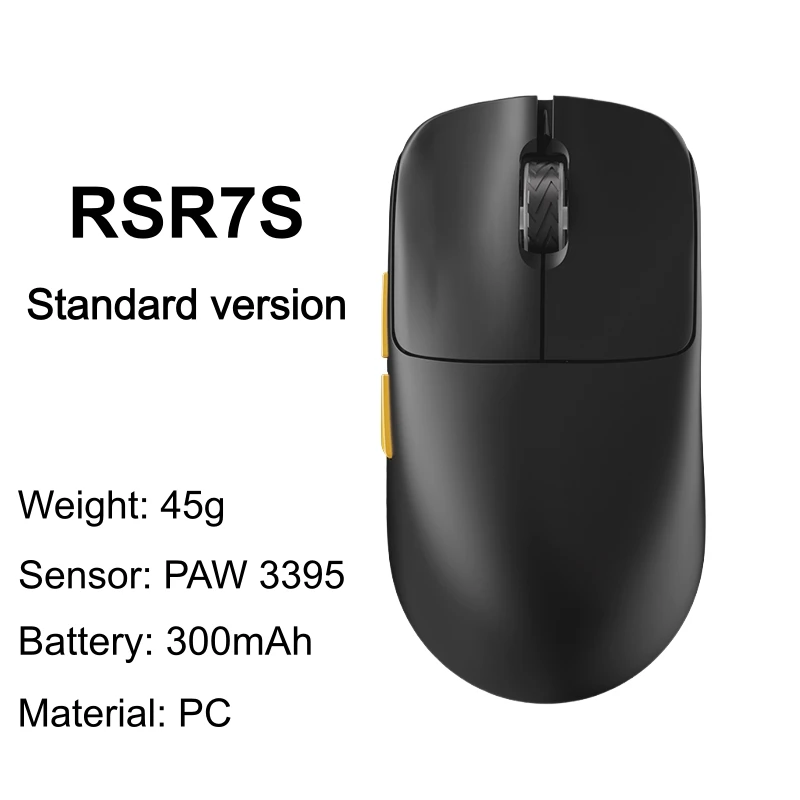 Jamesdonkey RSR7 Kablosuz Bluetooth Fare 3 Modlu Çift 8K PAW3950 Karbon Fiber 43g 500mAh Oyun Faresi Ergonomik Dizüstü Bilgisayar Hediyeler