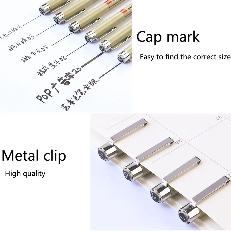 Marker Pens Set Pigment Liner Manga Art Drawing Sketching Waterproof Pens 5/7/9/12 pcs Stationery School Supplies permanent marker pen,white marker pens,marker pens,permanent marker,permanent markers,pen marker,paint marker pen,markers pen,marker pen,acrylic paint markers