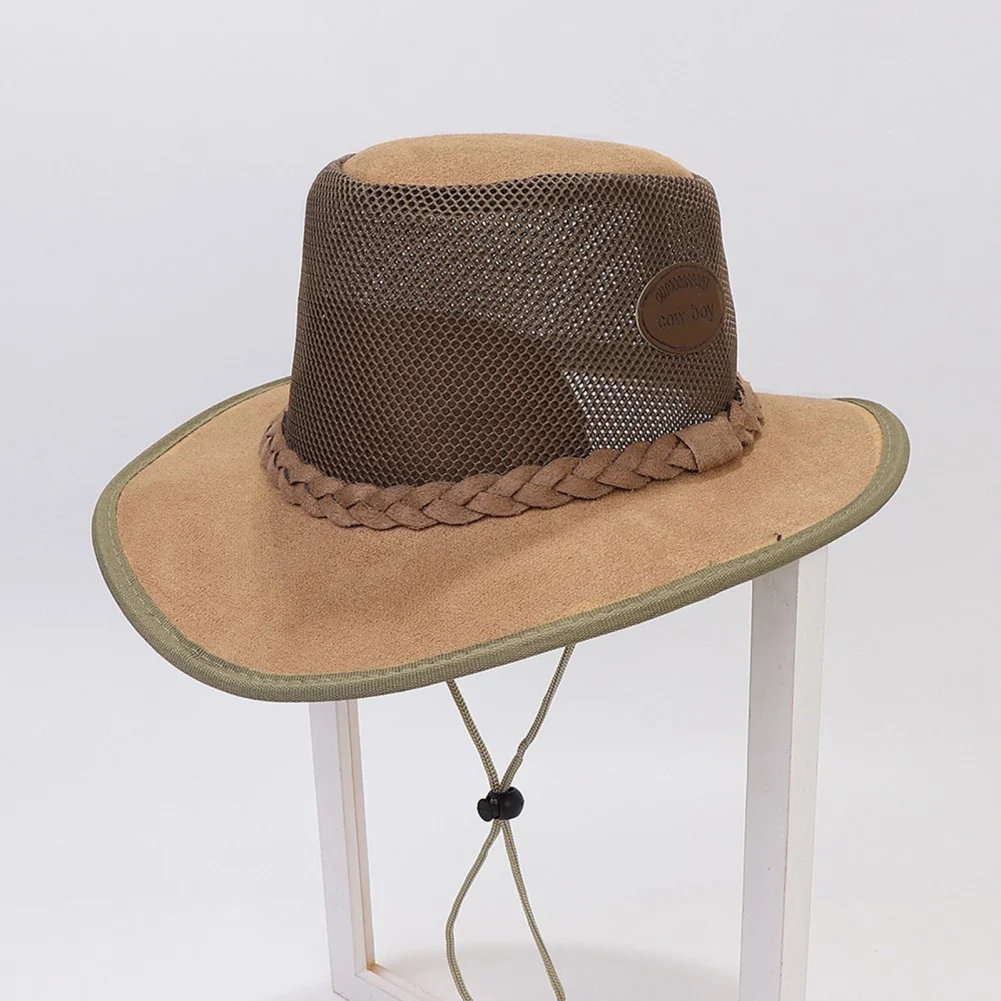 

Men's Sun Hats Breathable Sunshade Hat Mesh Hollow Bucket Hat Article Top Hat Thin Sunscreen Hat
