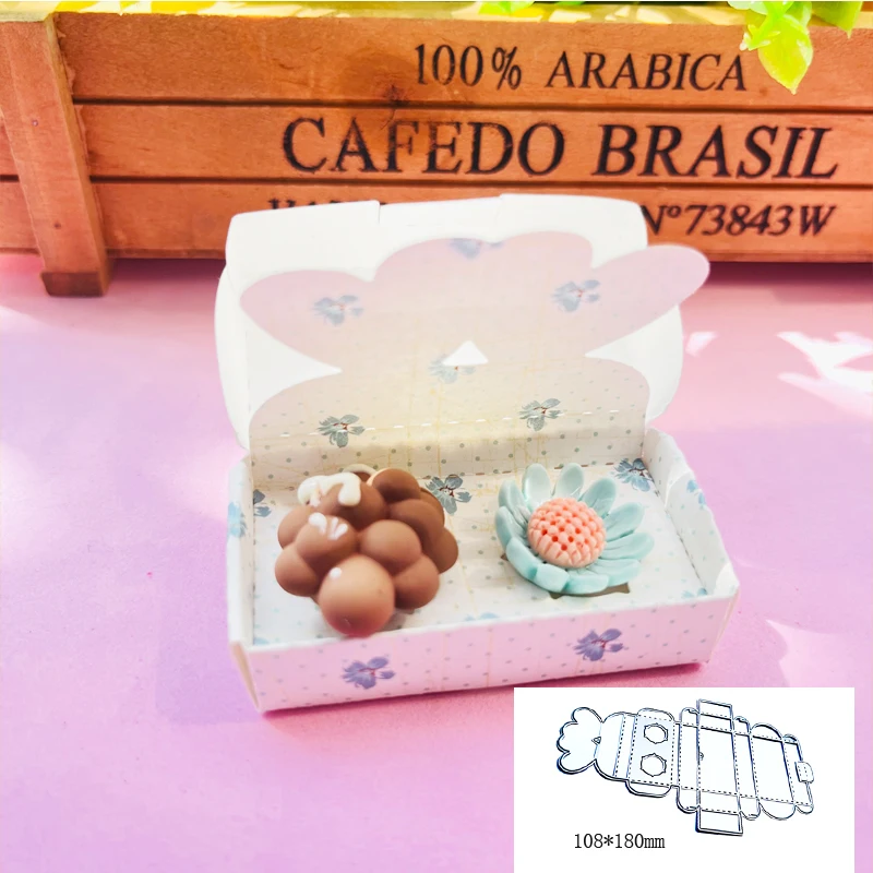 

2022 Metal Cutting Dies Heart Box Love Craft Stencil for Scrapbooking Handmade Tool Make Album Model Punch Blade Decor Template