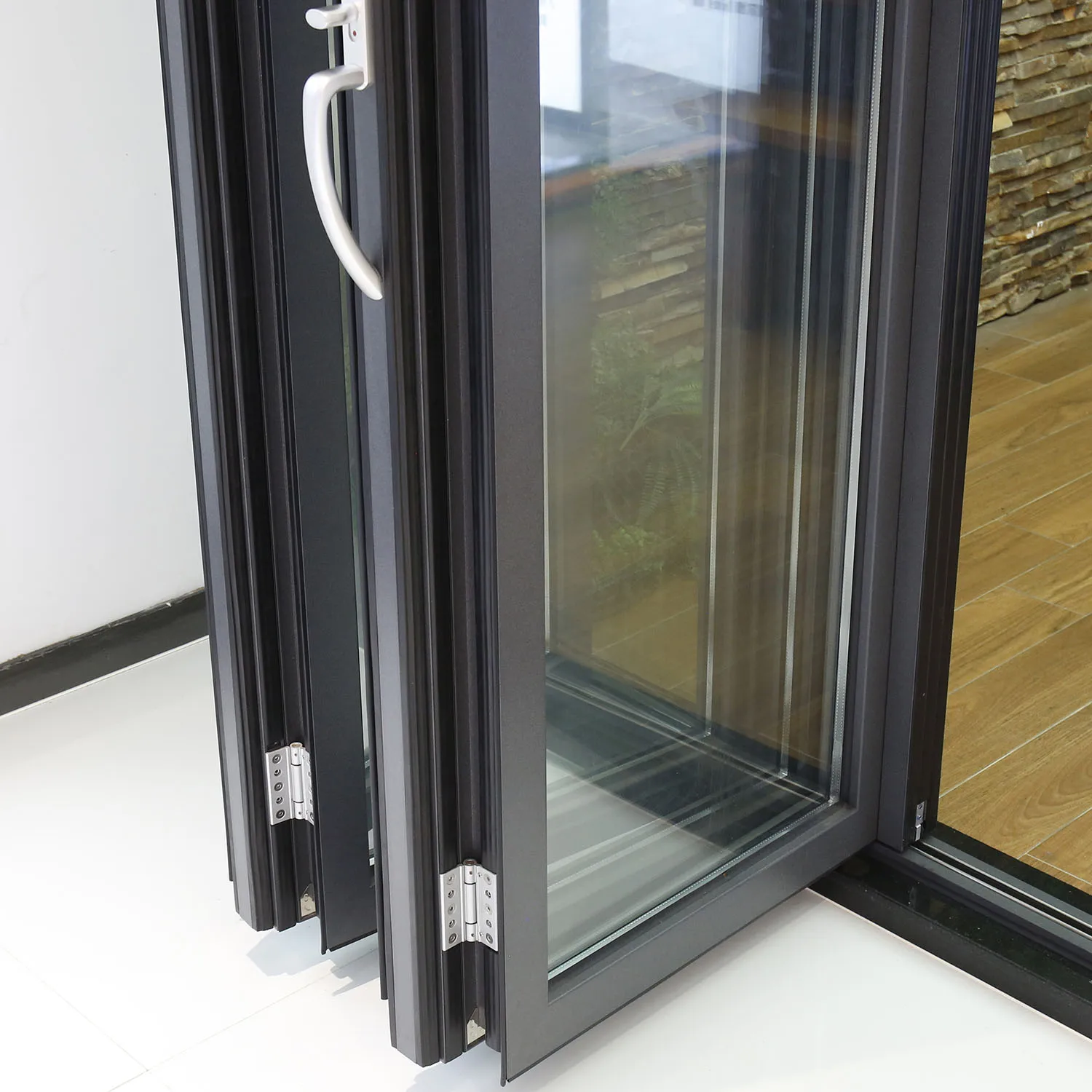 Accordion Door for Kitchen Exterior Patio Bifold Doors Thermal Break Aluminum Folding Doors for Veranda Custom