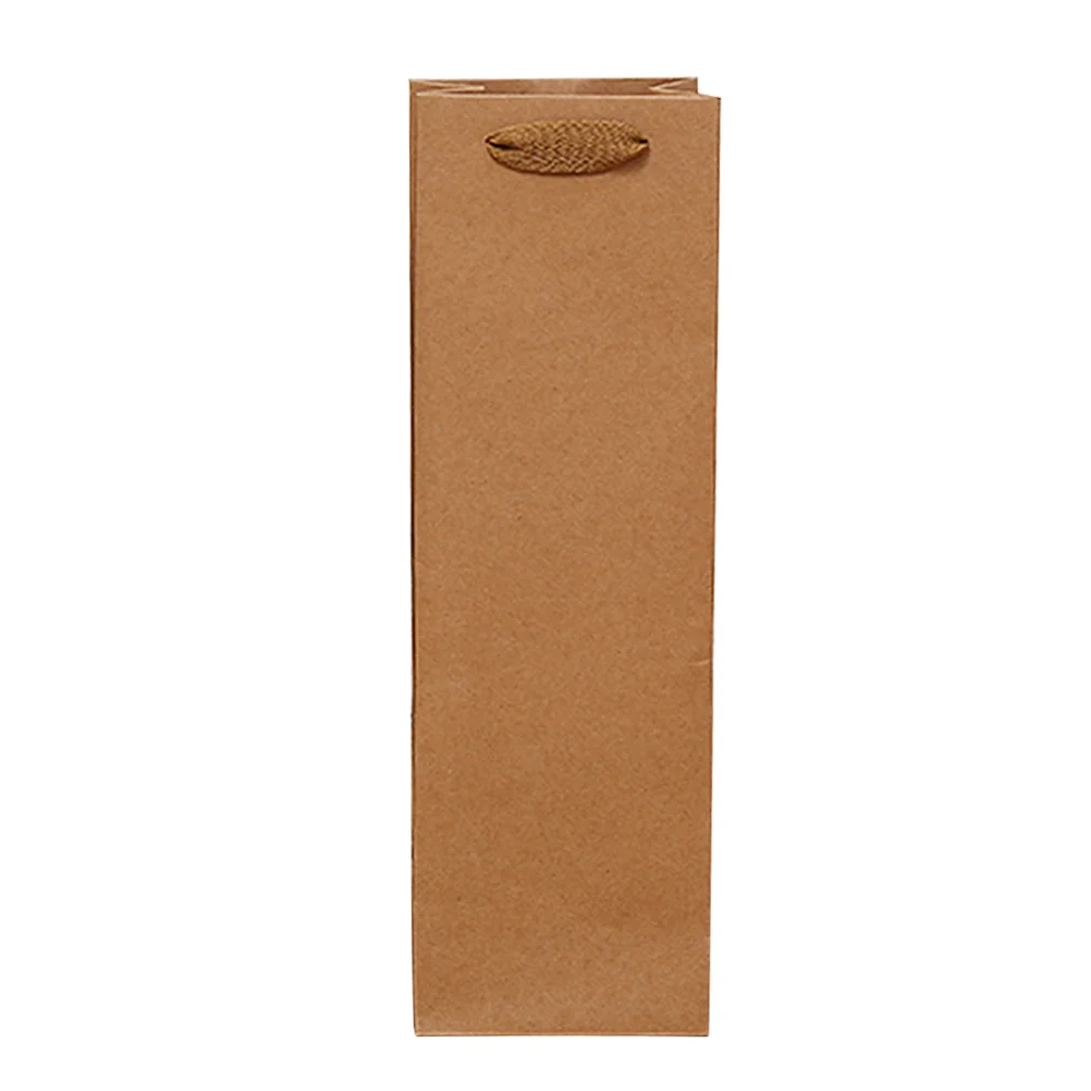 

12/24pcs Kraft Paper Red Wine Hand Bag Single Double Vessle Paper Wine Drinks Packaging Bag Champange Bottle Storage Bag