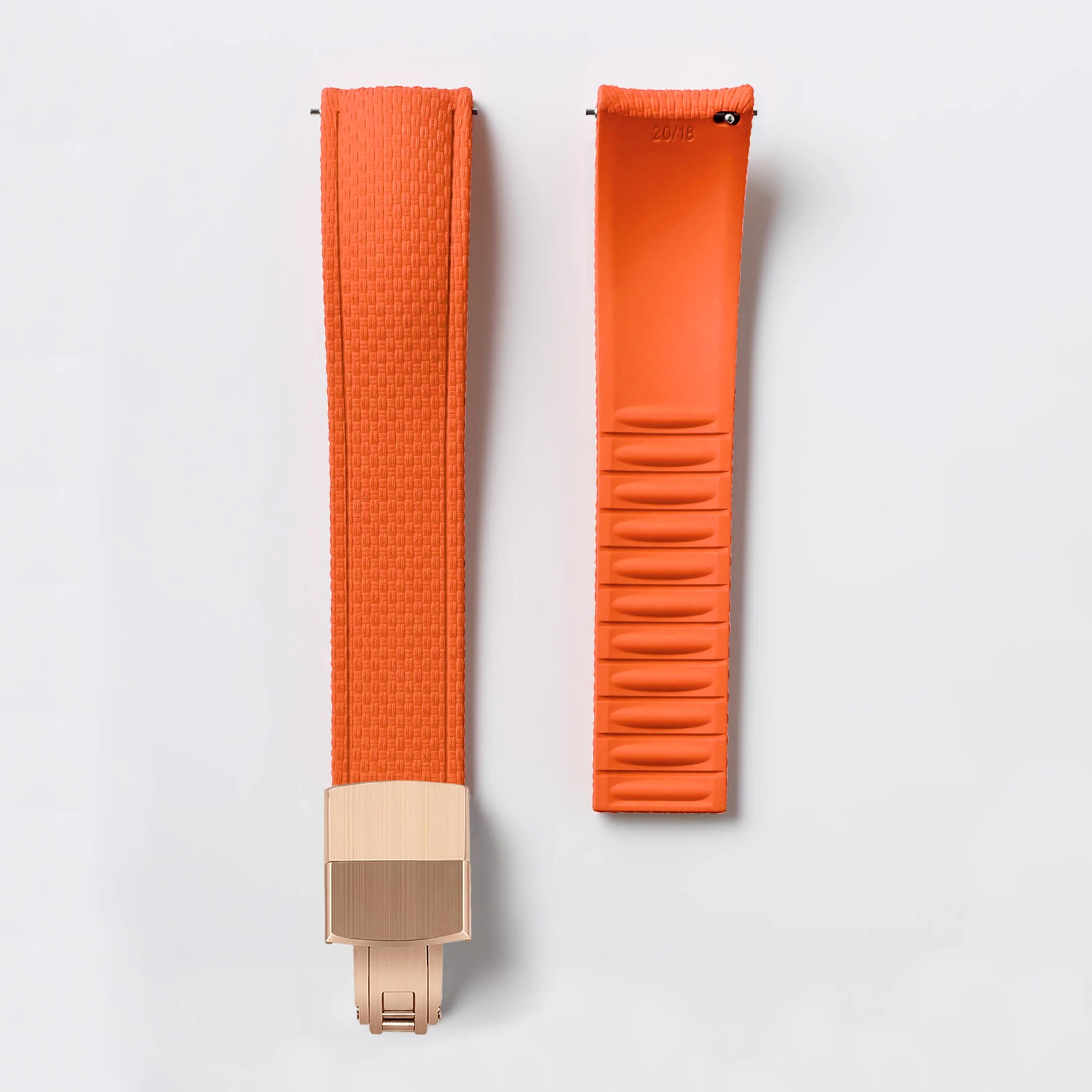 Universal Fluoro Rubber Quick Release Watch Band - Customizable Cut-to-Size Strap