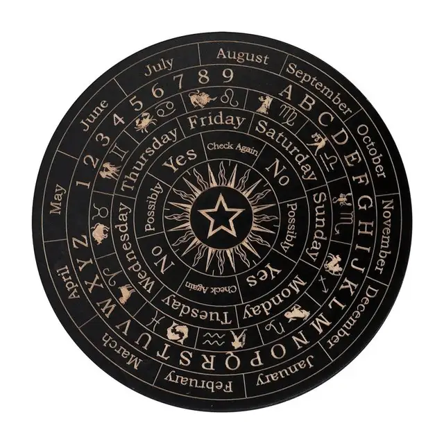 البندول حصيرة Ouija مجلس لعبة العرافة لوحة الاتصالات الخشبية الكهانة اللعب الساحرة الحرف لوازم للمبتدئين # WO 1