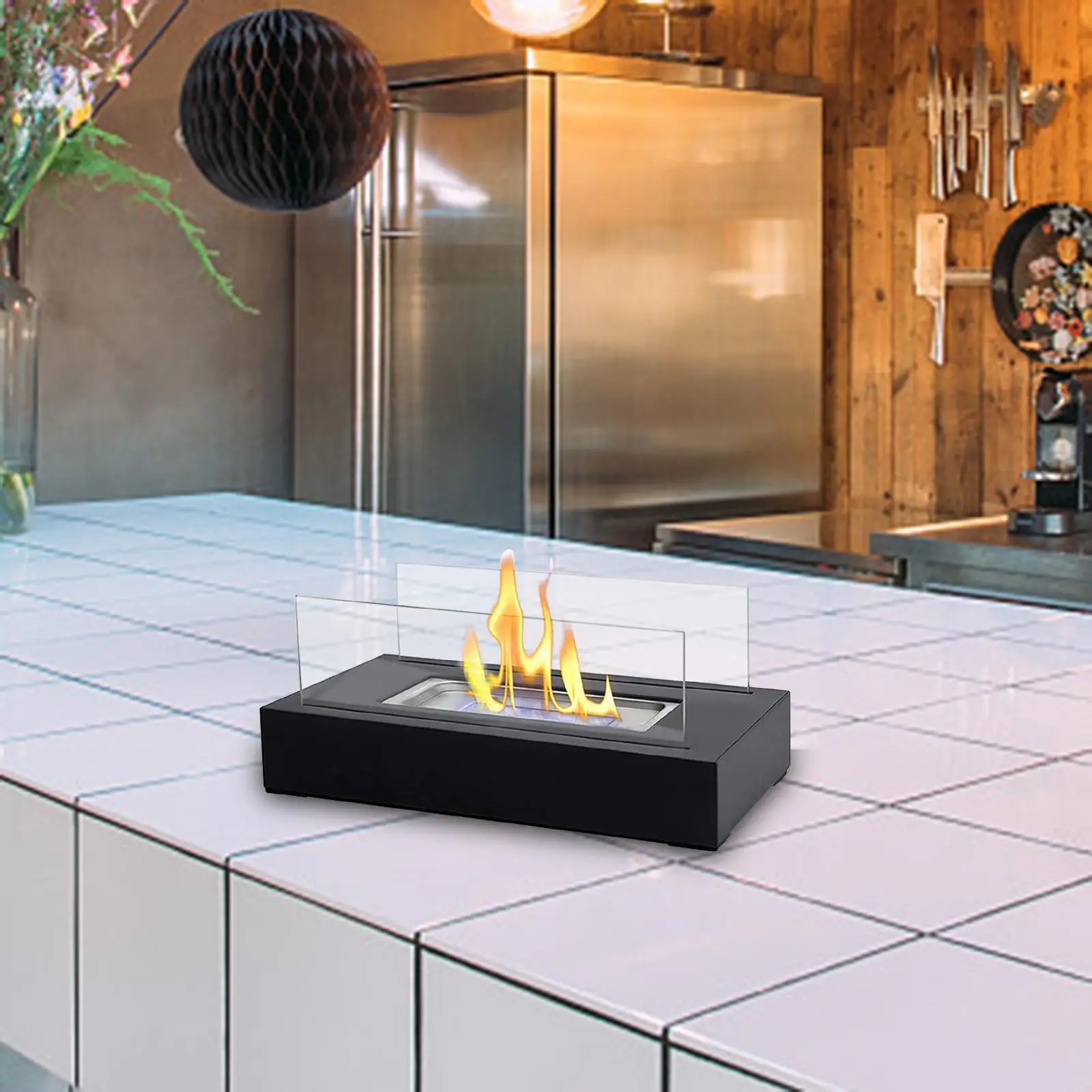 暖炉ボウル,バイオエタノール暖炉,パティオ用,無煙