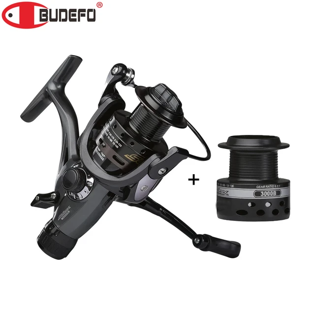 BUDEFO-Saltex Fishing Reel, Double Brake, 10kg Drag Carp, Extra Spool,  Front Rear Drag System, Gear Ratio 5.1:1 Spinning Reel - AliExpress
