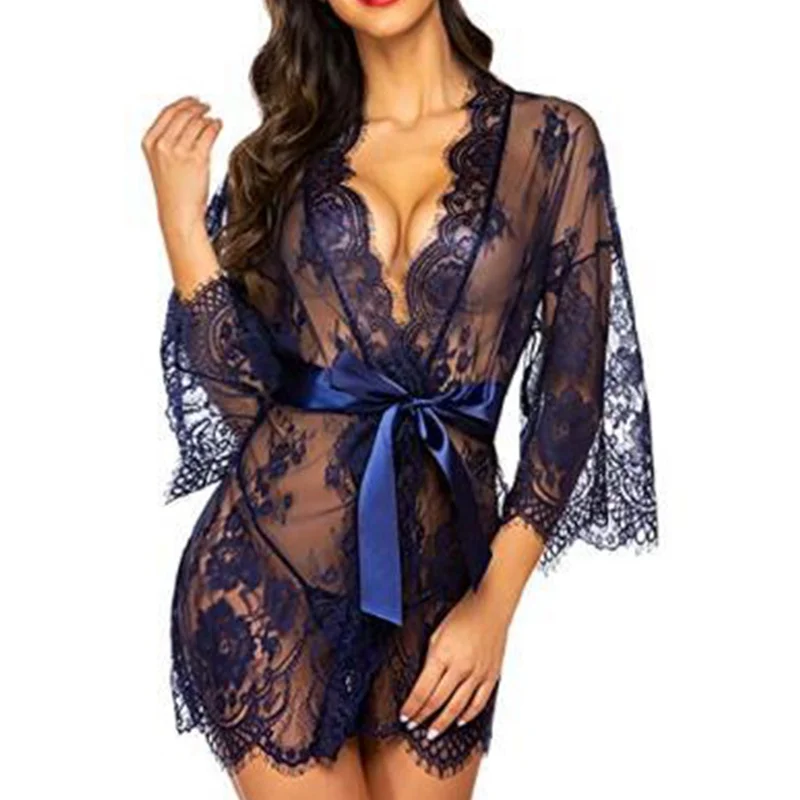 Sexy Women's Lace Night Dress Sleepwear