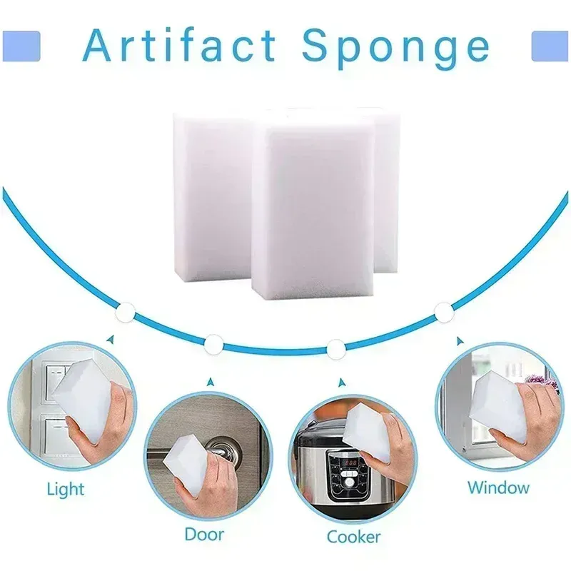 2Pcs Melamine Sponge Magic Sponge Household Sponge Eraser Cleaning Tools for Office Kitchen Bath Cleaning Sponges
