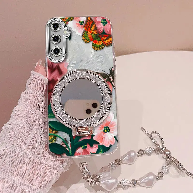 Vivid Flowers Bracelet Holder Phone Case Cover