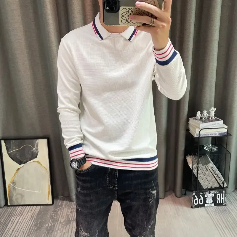 Polo da uomo attillate con colletto Slim Fit Felpe da uomo Pullover di alta qualità Citazioni Top Tendenze della moda 2025 Emo Original - immagine 4
