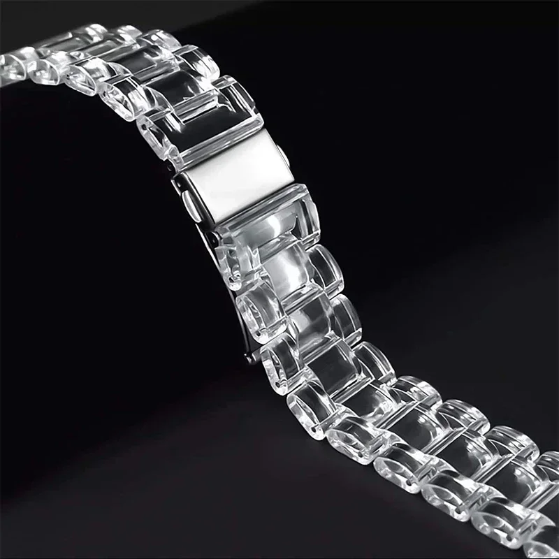 Glacier Transparent Adjustable Watch Strap, 20mm/22mm Universal Bracelet